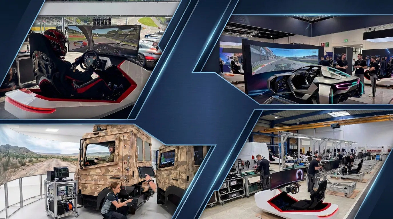SIFAT in action: racing simulator, esports event, defence driving simulator and workshop production